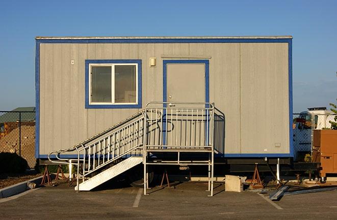 portable office units in a row